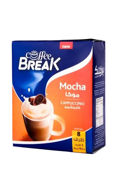 Coffee Break Cappuccino Mocha Sachets, 8x18.5g