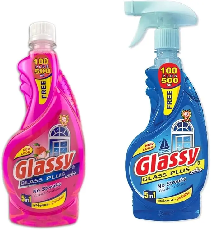 Glassy set of 2 glass & cleaners- 600 ml