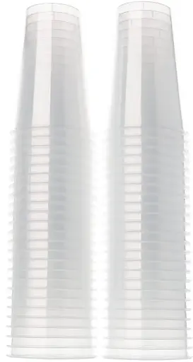 disposable plastic cups, heat and cold - 50 cups