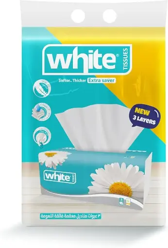 White Flexi 500 Tissues Large 3 Ply -Pack of 3