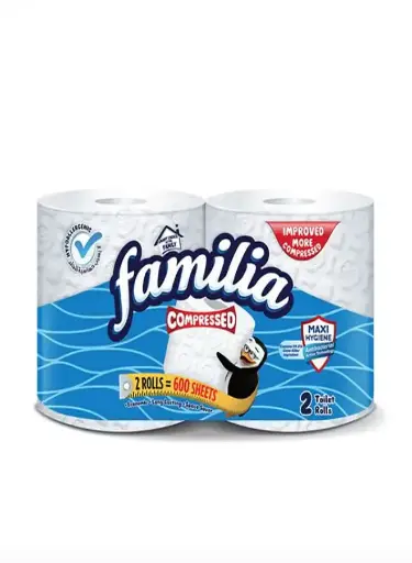 Toilet Rolls Compressed - 2 Roll White
