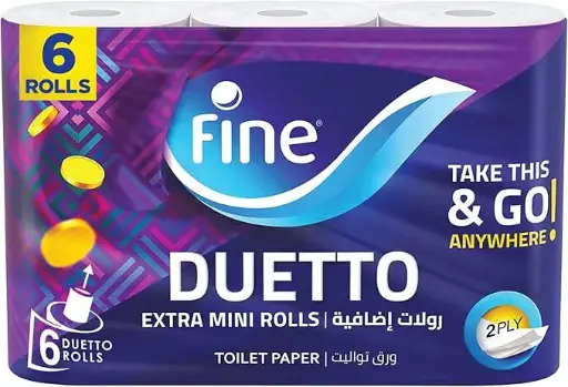 Fine Duetto,2 Ply - 6 Rolls 